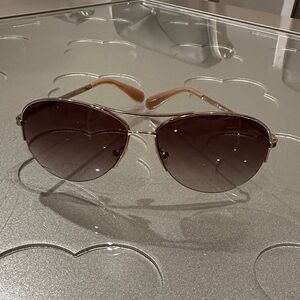 Brown Aviator Sunglasses